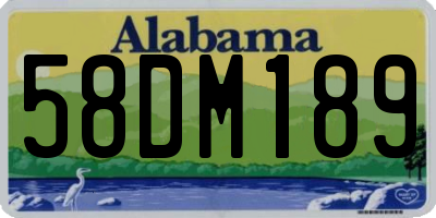 AL license plate 58DM189