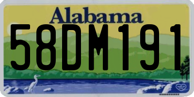 AL license plate 58DM191