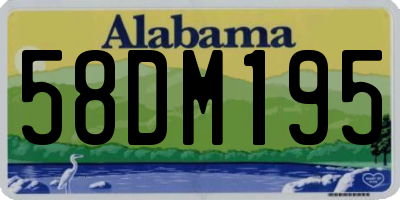 AL license plate 58DM195