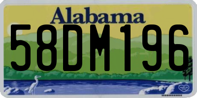 AL license plate 58DM196
