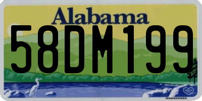AL license plate 58DM199