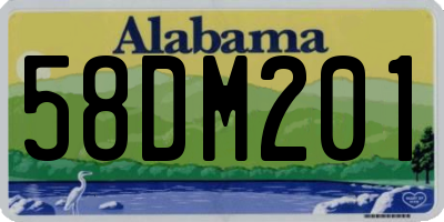 AL license plate 58DM201