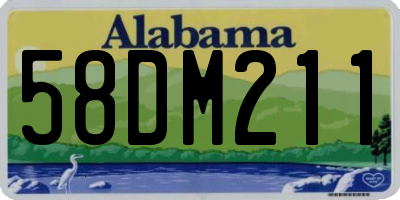 AL license plate 58DM211