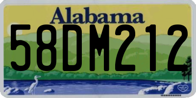 AL license plate 58DM212