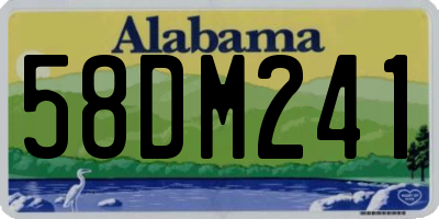 AL license plate 58DM241