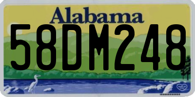 AL license plate 58DM248
