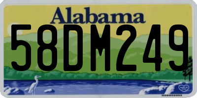 AL license plate 58DM249
