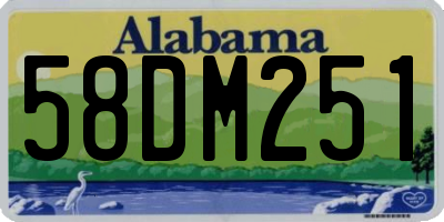 AL license plate 58DM251