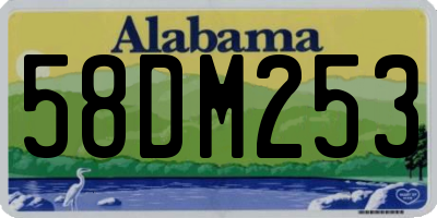 AL license plate 58DM253
