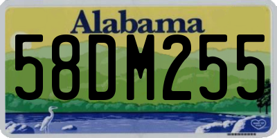AL license plate 58DM255