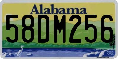 AL license plate 58DM256