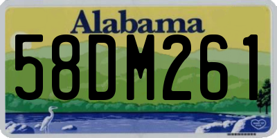 AL license plate 58DM261