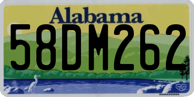 AL license plate 58DM262