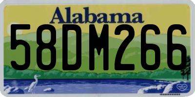 AL license plate 58DM266