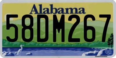 AL license plate 58DM267