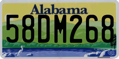 AL license plate 58DM268