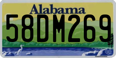 AL license plate 58DM269