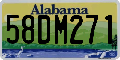 AL license plate 58DM271
