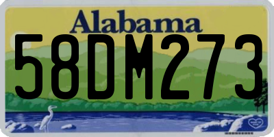 AL license plate 58DM273