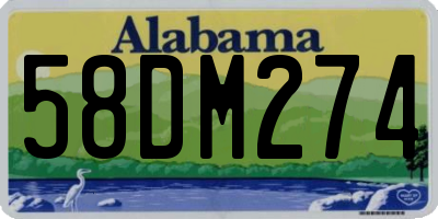 AL license plate 58DM274