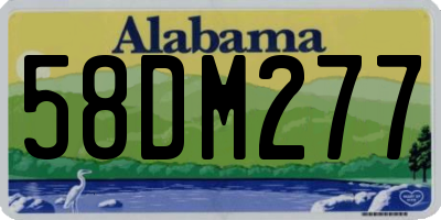 AL license plate 58DM277
