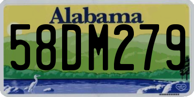 AL license plate 58DM279