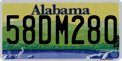 AL license plate 58DM280