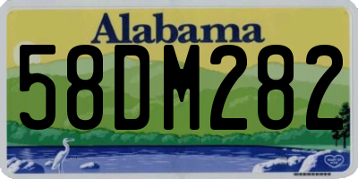 AL license plate 58DM282