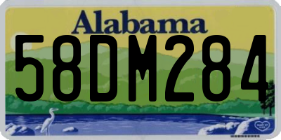 AL license plate 58DM284