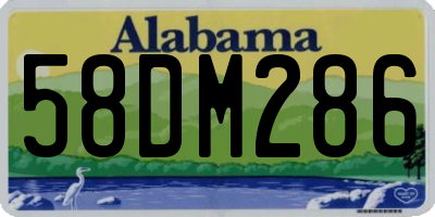 AL license plate 58DM286