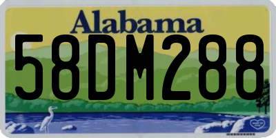 AL license plate 58DM288
