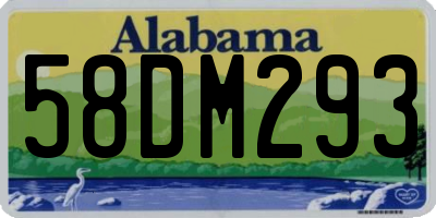AL license plate 58DM293
