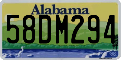 AL license plate 58DM294