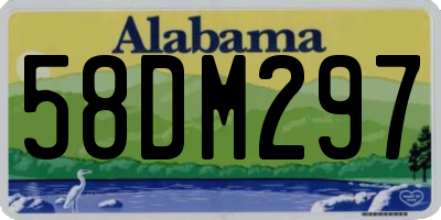 AL license plate 58DM297