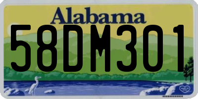 AL license plate 58DM301