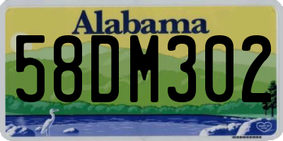 AL license plate 58DM302