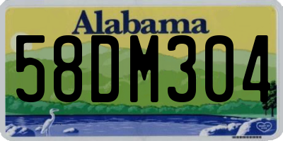 AL license plate 58DM304