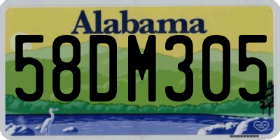 AL license plate 58DM305
