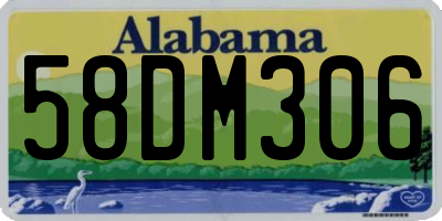 AL license plate 58DM306