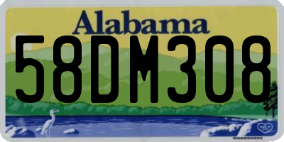AL license plate 58DM308
