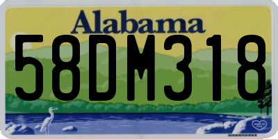 AL license plate 58DM318