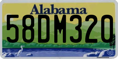 AL license plate 58DM320