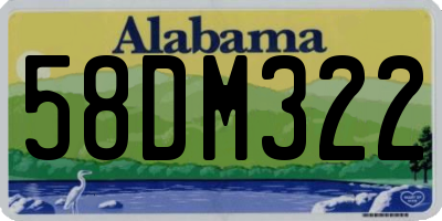 AL license plate 58DM322
