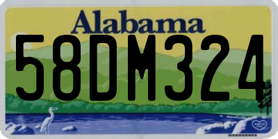 AL license plate 58DM324