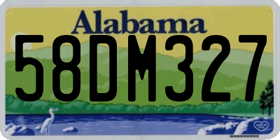 AL license plate 58DM327