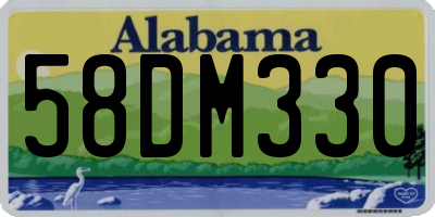 AL license plate 58DM330