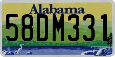 AL license plate 58DM331