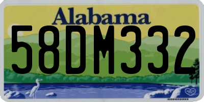 AL license plate 58DM332