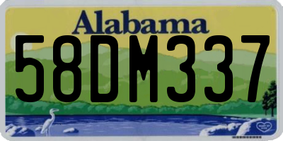 AL license plate 58DM337