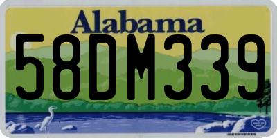 AL license plate 58DM339